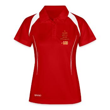 Inspirational Peace and Faith Quote Design - Women's Polo breathable - white/navy - Front