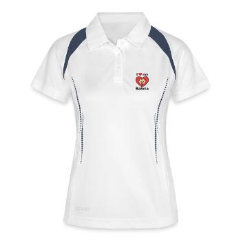 I Love My Babcia – body bébé mignon / chemise enfant - Polo respirant Femme - blanc/marine - Devant