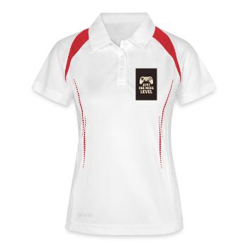 Plus qu’un niveau - Polo respirant Femme - blanc/marine - Devant