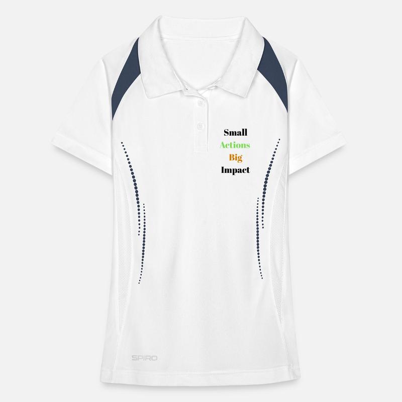 Dynamic Bold Actions Typography Design Women's Polo breathable