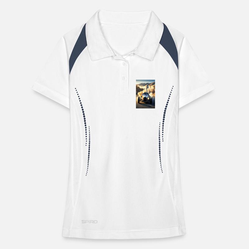 Humanoid Emu Driver On Road Women's Polo breathable