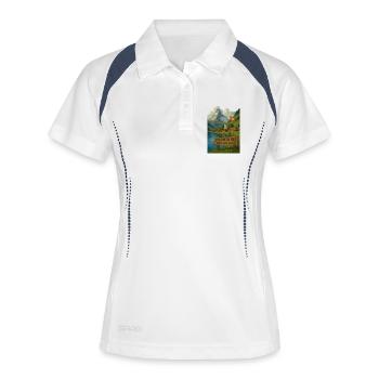 Swiss_alps - Women's Polo breathable - white/navy - Front