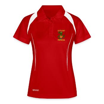 Alien Girl Fitness Retro T-Shirt - Polo respirant Femme - blanc/marine - Devant
