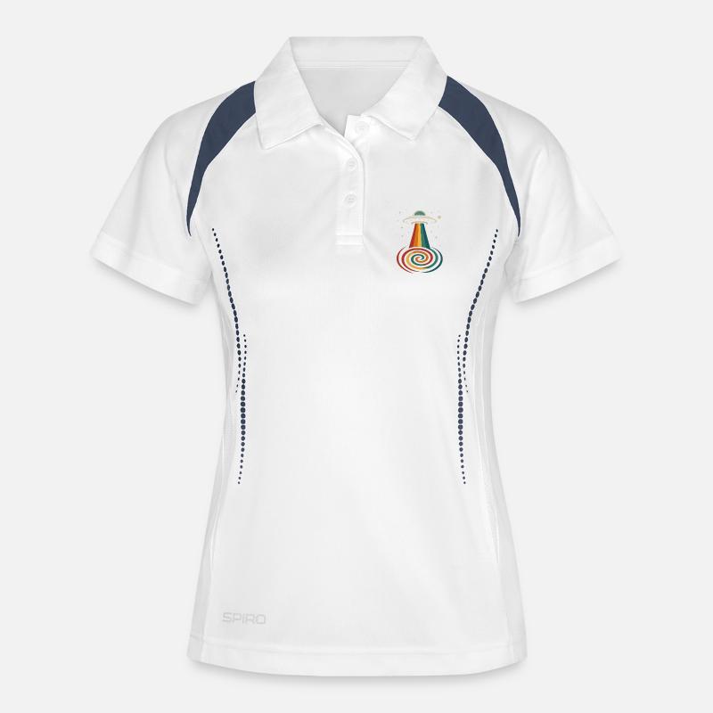 UFO Rainbow Beam - Women's Polo breathable - white/navy