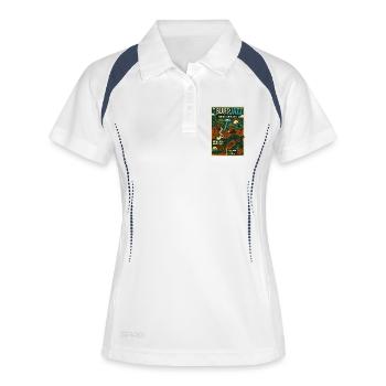 Blues und Jazz der Vergessenen Länder - Frauen Polo atmungsaktiv - Weiß/Navy - Vorne