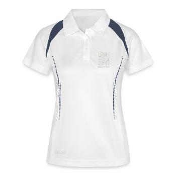 Route Possible – Topographic Outdoor Design - Women's Polo breathable - white/navy - Front