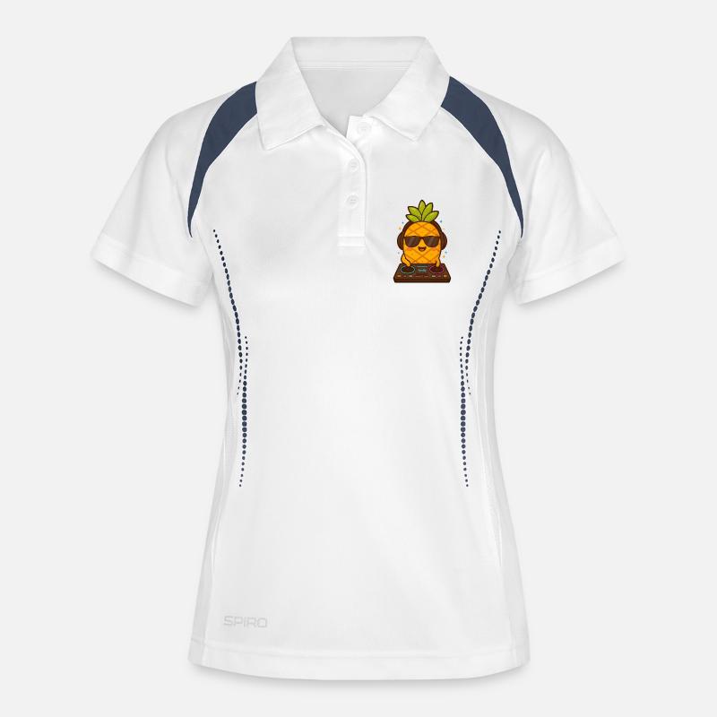 Pineapple DJ with sunglasses - Women's Polo breathable - white/navy