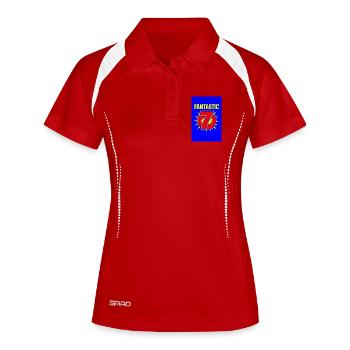 Fantastische 7 Retro-Serien - Frauen Polo atmungsaktiv - Weiß/Navy - Vorne