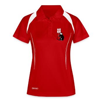 Aucun être humain n’est illégal - Polo respirant Femme - blanc/marine - Devant