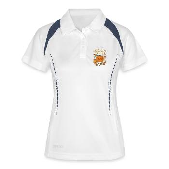 Cute_hello_fall - Polo respirant Femme - blanc/marine - Devant