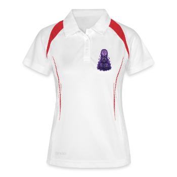 Halloween dans le culte : plus d’horreur, plus de plaisir - Polo respirant Femme - blanc/marine - Devant