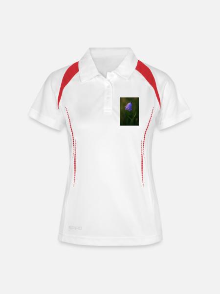 Bluebell - Women's Polo breathable - white/navy