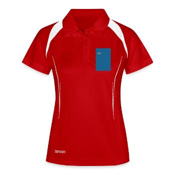 All the same. Blue-Peach Minimalism - Women's Polo breathable - white/navy - Front