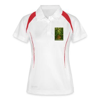 Forêt de nuages Gomera - Polo respirant Femme - blanc/marine - Devant