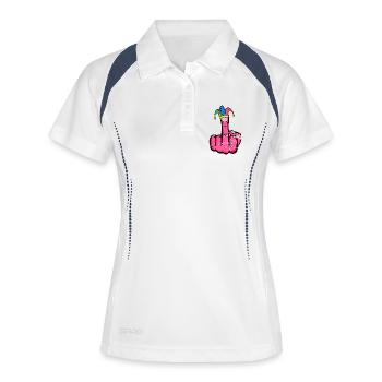 Majeur Stingerfinger Carnaval - Polo respirant Femme - blanc/marine - Devant