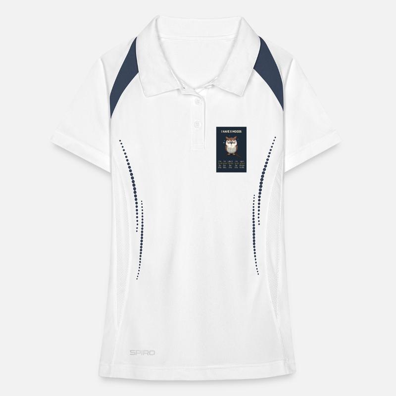 Grumpy Owl – I Have 5 Moods Funny Design Frauen Polo atmungsaktiv
