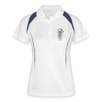 Cosmic Jellyfish – Mystic Ocean Illustration - Women's Polo breathable - white/navy - Front
