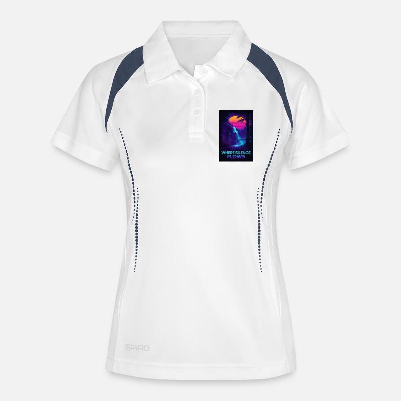 Where Silence Flows Neon Gorge - Women's Polo breathable - white/navy