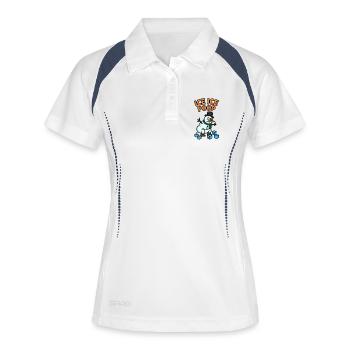 schneemann eiswürfel kinder witzig pups - Frauen Polo atmungsaktiv - Weiß/Navy - Vorne