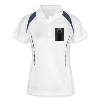 Déesse Mystique de la Corne - Polo respirant Femme - blanc/marine - Devant