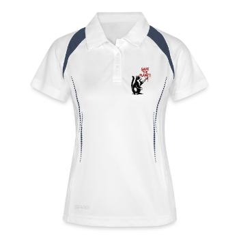 Planet Protection Cat Art - Women's Polo breathable - white/navy - Front