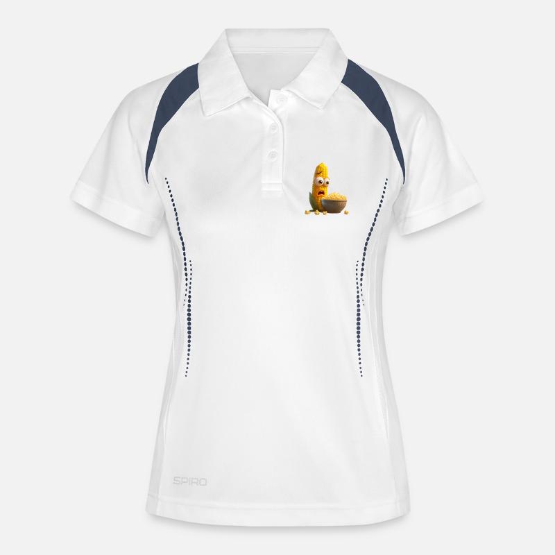 Corn on the cob upset - Women's Polo breathable - white/navy