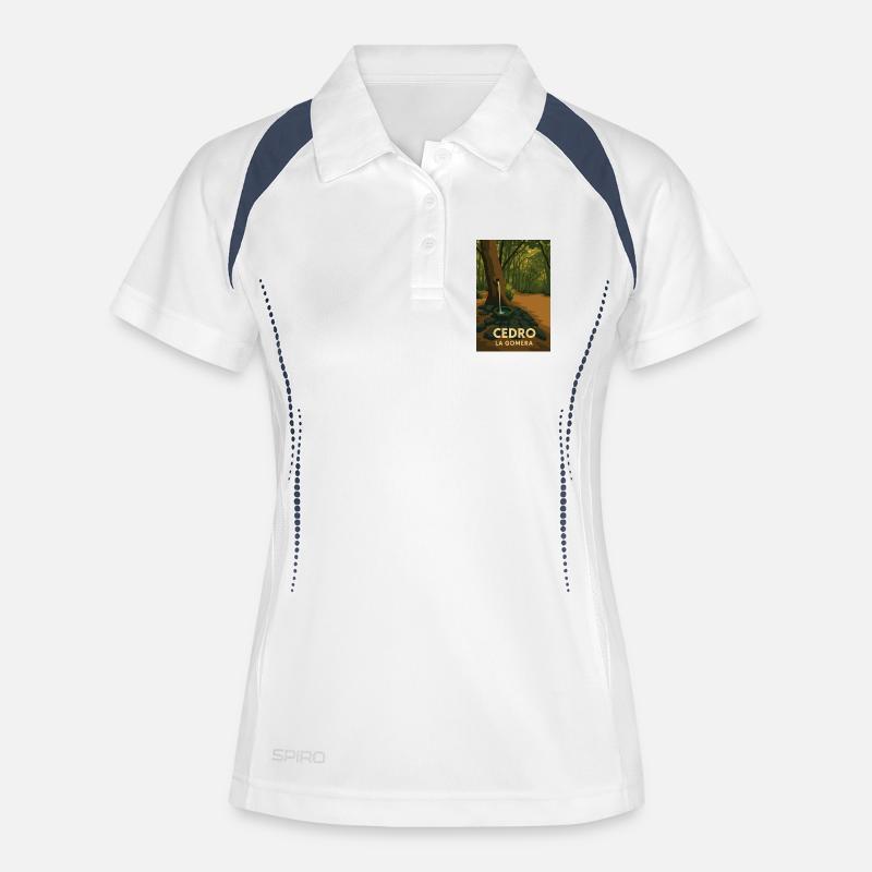 Cedro La Gomera - Women's Polo breathable - white/navy