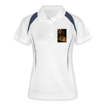 Coffee Porcelain Flow - Women's Polo breathable - white/navy - Front