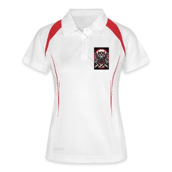 Crimson Wolf Warrior With Blades - Women's Polo breathable - white/navy - Front