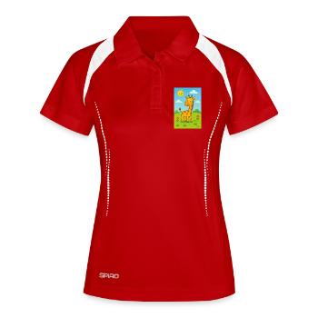 Sunny Girafe in the Children's Meadow - Women's Polo breathable - white/navy - Front