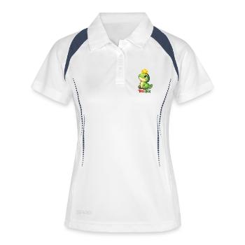 Tree Rex with fairy lights and gift Christmas - Women's Polo breathable - white/navy - Front