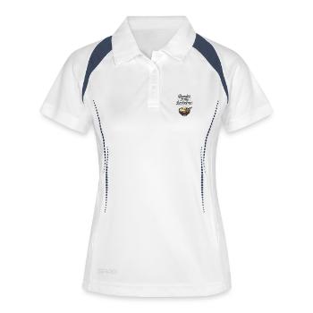 Ramen Is my love language - Frauen Polo atmungsaktiv - Weiß/Navy - Vorne