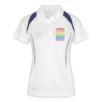 Jugendweihe 2026 Legenden beenden Ihre Kindheit - Frauen Polo atmungsaktiv - Weiß/Navy - Vorne