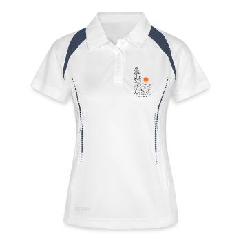 Sunset Sun Circle - Women's Polo breathable - white/navy - Front