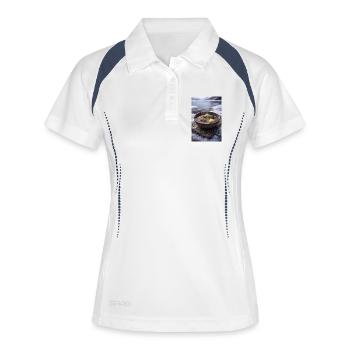 Suaasat - Women's Polo breathable - white/navy - Front