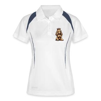 Cocker Spaniel Cockerhund Cocker Spaniel Besitzer - Frauen Polo atmungsaktiv - Weiß/Navy - Vorne