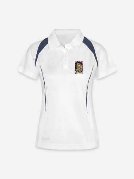 Too colorful for your school badges - Women's Polo breathable - white/navy
