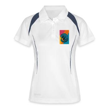 Pangolin Pop Art - Women's Polo breathable - white/navy - Front
