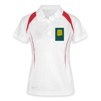 Nein ist ein vollständiger Satz - Frauen Polo atmungsaktiv - Weiß/Navy - Vorne