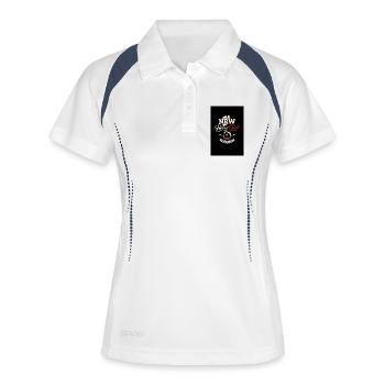 La Fille Cheval NRW - Polo respirant Femme - blanc/marine - Devant