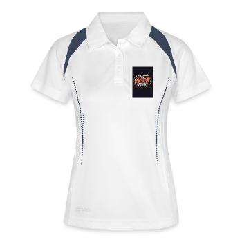 Je veux entendre UN MOCHE VOLER - Polo respirant Femme - blanc/marine - Devant