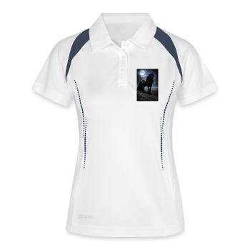 Moonlit Night Horse in Cloud Forest - Women's Polo breathable - white/navy - Front