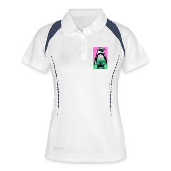 pingouin - Polo respirant Femme - blanc/marine - Devant