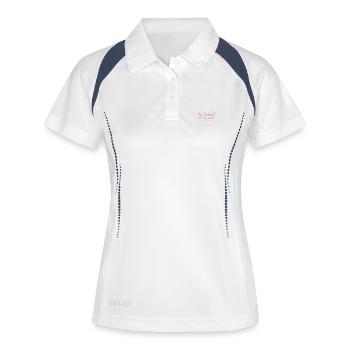 Demain a besoin de toi - Polo respirant Femme - blanc/marine - Devant