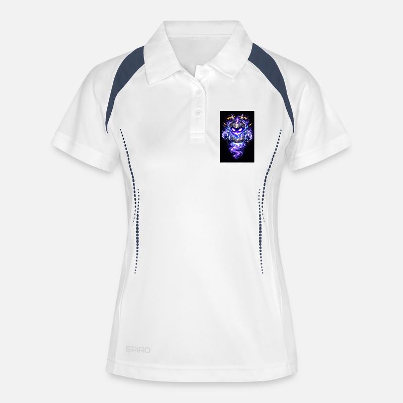 Lightning Pumpkin Demon - Women's Polo breathable - white/navy