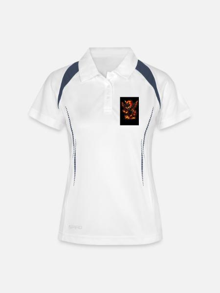 Fire Pegasus with Flower Wreath - Women's Polo breathable - white/navy