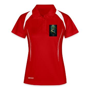Spiral Verdant Tree in Dark Abyss - Women's Polo breathable - white/navy - Front