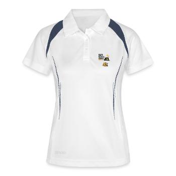 Boîtes de nuit Antigel à café - Polo respirant Femme - blanc/marine - Devant