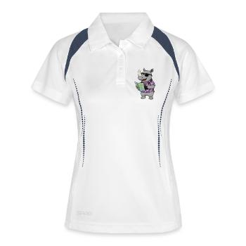 Rhino Tourist with Map - Women's Polo breathable - white/navy - Front