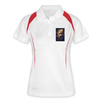 Moonlit Dragon Over Lunar Clouds - Women's Polo breathable - white/navy - Front